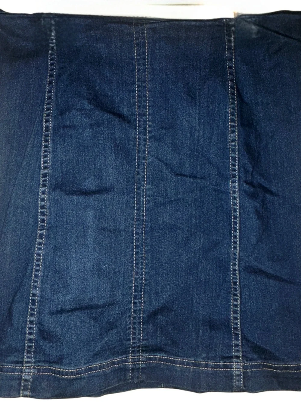 Free People Modern Femme Dark Wash Stretch Denim Skirt